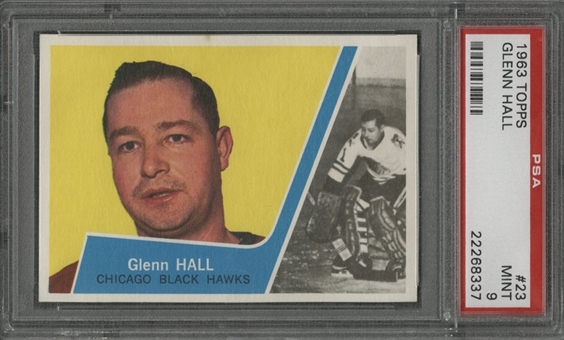 1963/64 Topps #23 Glenn Hall – PSA MINT 9